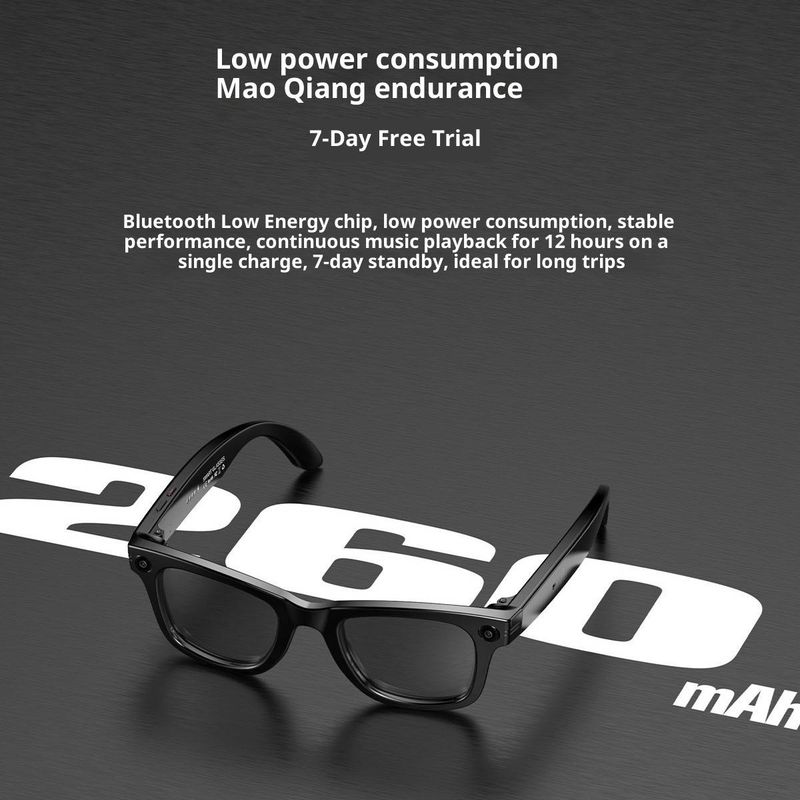 Smart-Brille – KI-Kamera, Bluetooth-Anrufe, Musik und Sprachassistent, leichte HD-Aufnahme (iOS/Android-kompatibel)_voghion.com