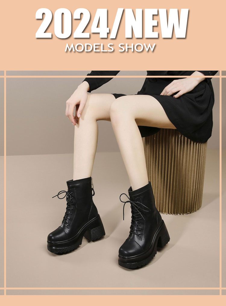 【9.5cm Heel Lift】Women's Faux Fur Martens 25 Winter New Arrival Versatile Thick Soles Mid-Calf Elastic Boots_voghion.com