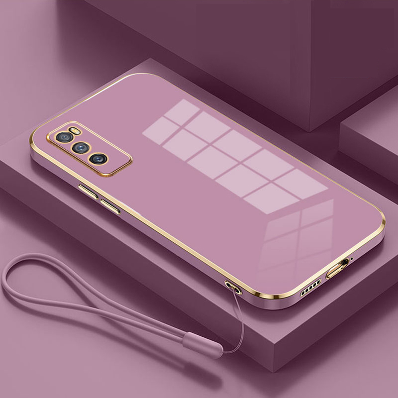 For vivo Y70 Case Vivo v20se Phone Case Luxury Square Plating VIVO V20 SE ShockProof Silicone Back Cover Vivo V2022 V2023 Cases_voghion.com