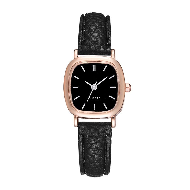 Nouvelle montre carrée simple pour femme, bracelet en cuir, à quartz, pour étudiante_voghion.com