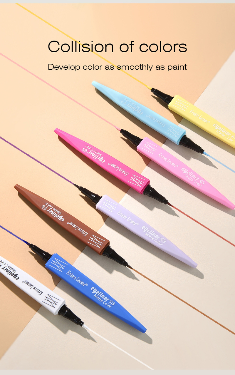 Eyeliner mat imperméable professionnel 8 couleurs, cosmétiques de beauté professionnels longue durée pour fête et Performance_voghion.com