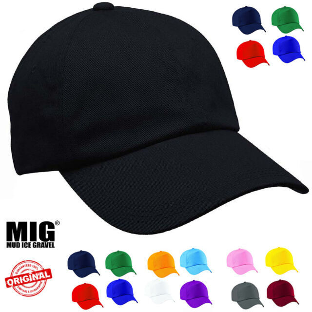 Mens Classic Plain Adjustable Baseball Caps By MIG - WORK CASUAL SPORTS LEISURE_voghion.com