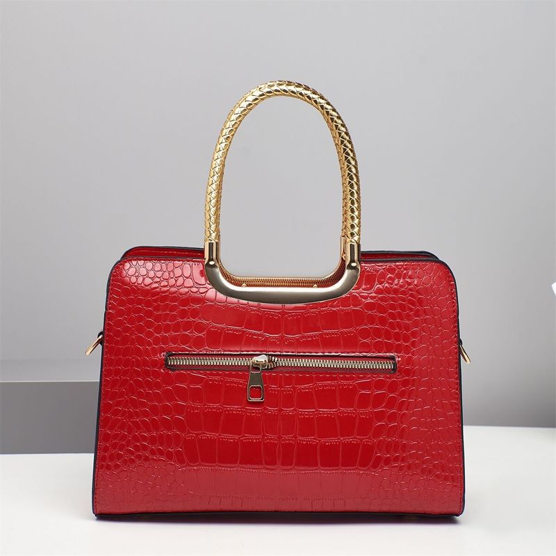 Elegant Women's Shoulder Bag - Soft PU Tote With Zipper Closure, Spacious Interior & Stylish Bow Detail, (Multiple Colors Available)_voghion.com