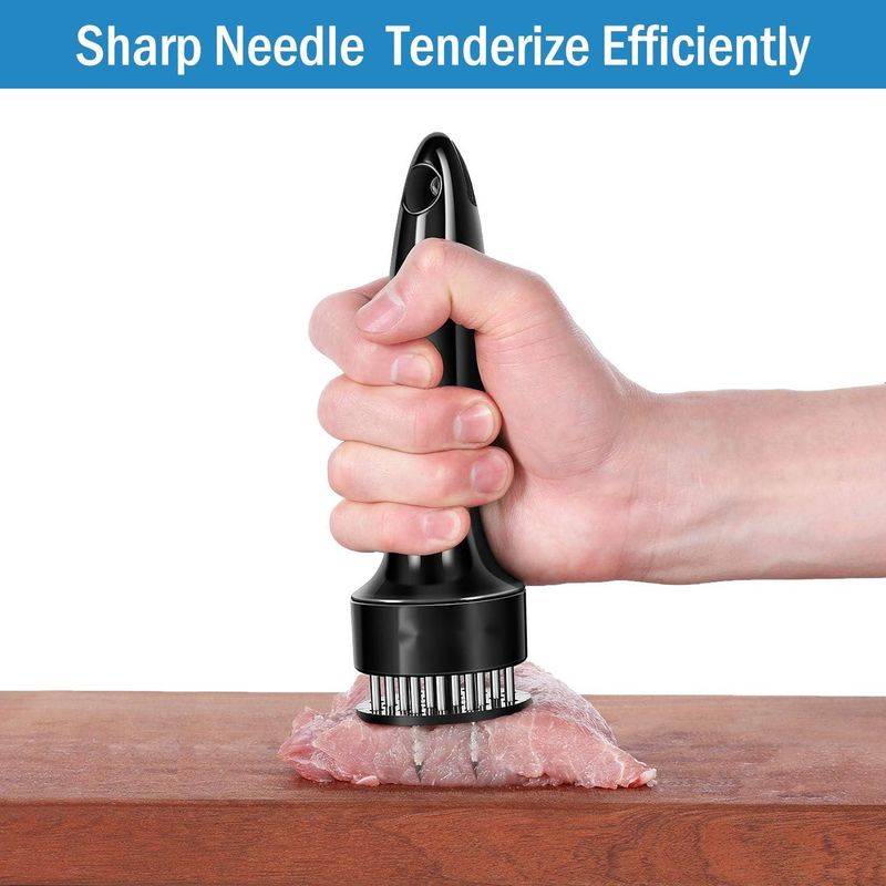 KUCCON Meat Tenderizer - 24 Stainless Blades | Ultra Sharp | Beef/Chicken Tool_voghion.com