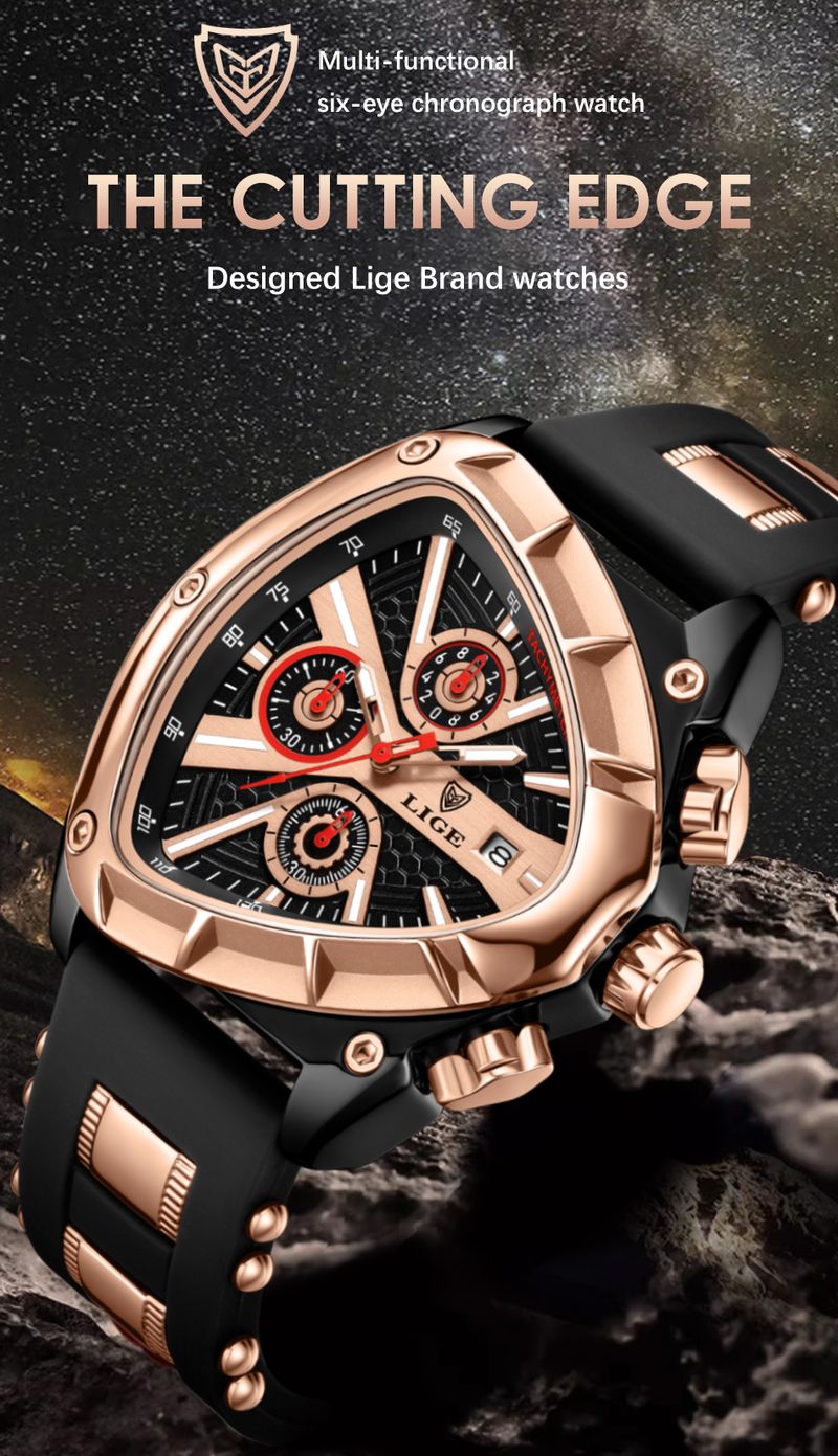 Men's Fashion Quartz Watch With Waterproof, Calendar, And Luminous Features - Stylish Casual Wristwatch With Mineral Glass And Silicone Strap_voghion.com