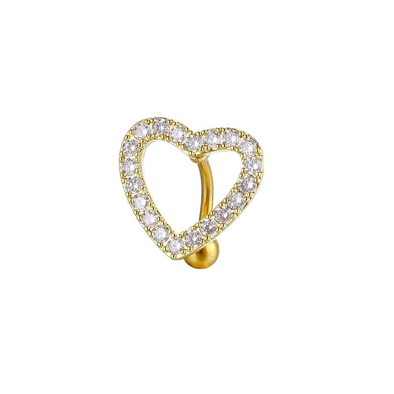 1 pz anello per ombelico per donna design alla moda a forma di cuore moda sexy anelli per ombelico gioielli penetranti in acciaio inossidabile_voghion.com