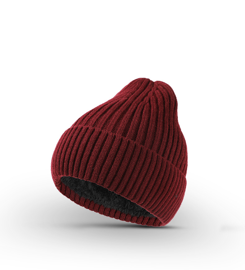 Trapper Hats Hat, scarf and gloves knitted three-piece autumn and winter thickened warm knitted men's and women's suit_voghion.com