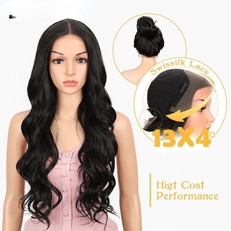 Extensions de cheveux Perruques perruque en dentelle frontale pour femmes coiffures de commerce extérieur 30 pouces dentelle frontale 13 * 4 fibre chimique cheveux longs bouclés perruques pour femmes_voghion.com