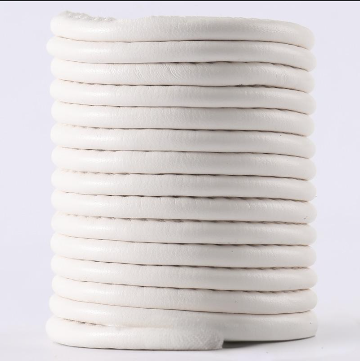 Shoe Accessories white round shoelaces, semi circular rope, plush shoelaces, Martin boots, leather shoes, sneakers, coconut waxed shoelace rope_voghion.com