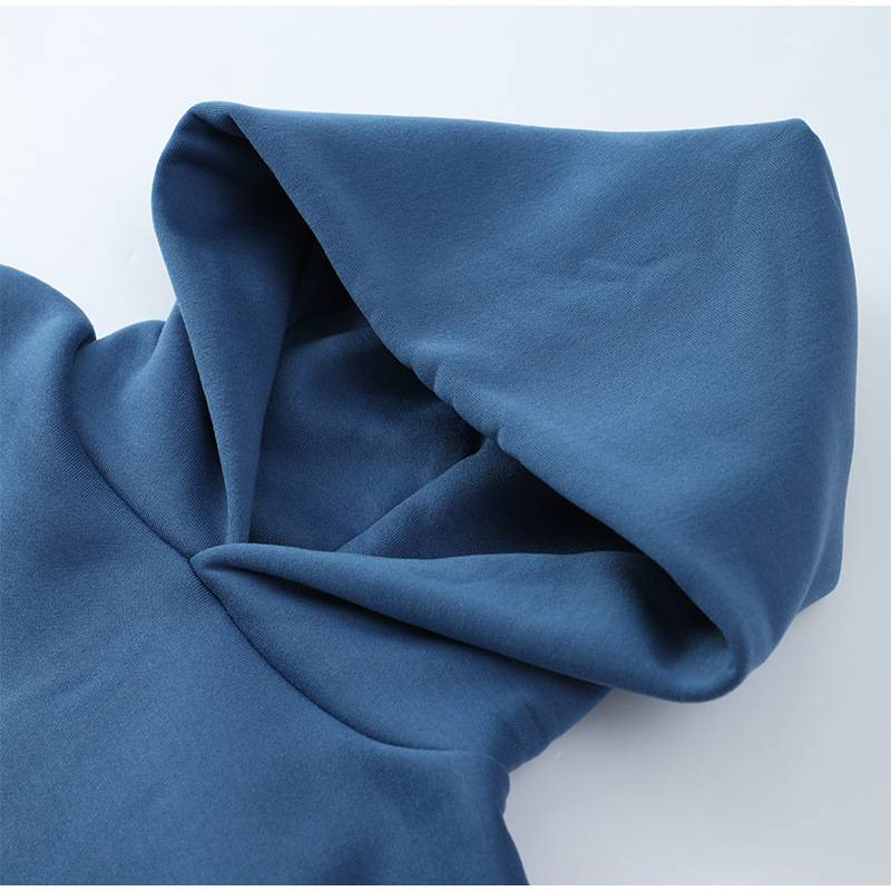 Casaco casual simples com capuz, moletom com capuz solto de cor sólida_voghion.com
