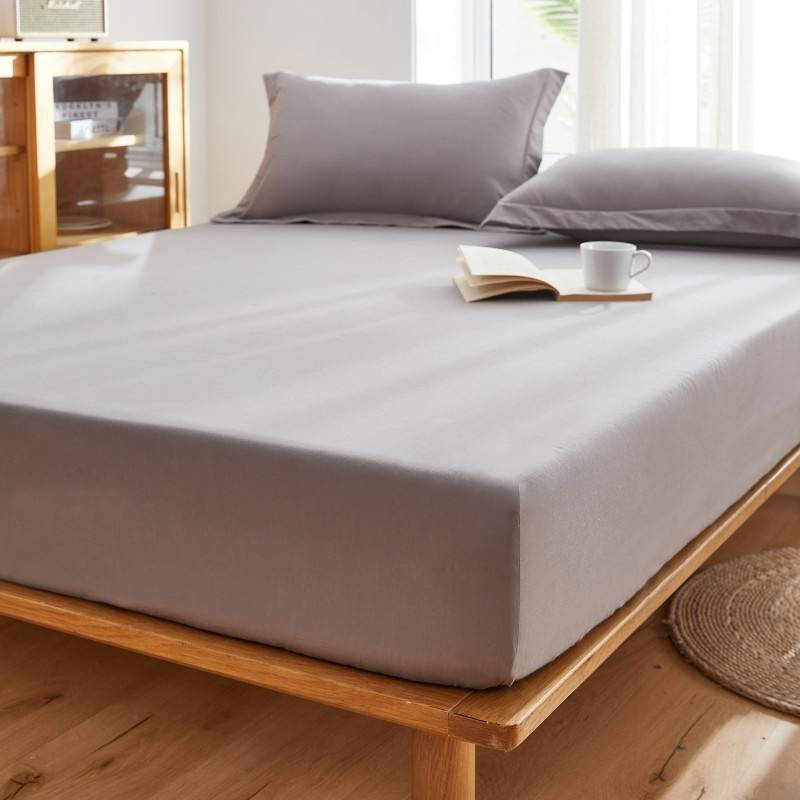 Spannbettlaken aus 100 % Baumwolle – einfarbiger Bettvolant für Einzel-/Doppelmatratzen, Hotel- und Heimgebrauch – atmungsaktiver Matratzenschonerbezug für Simmons_voghion.com