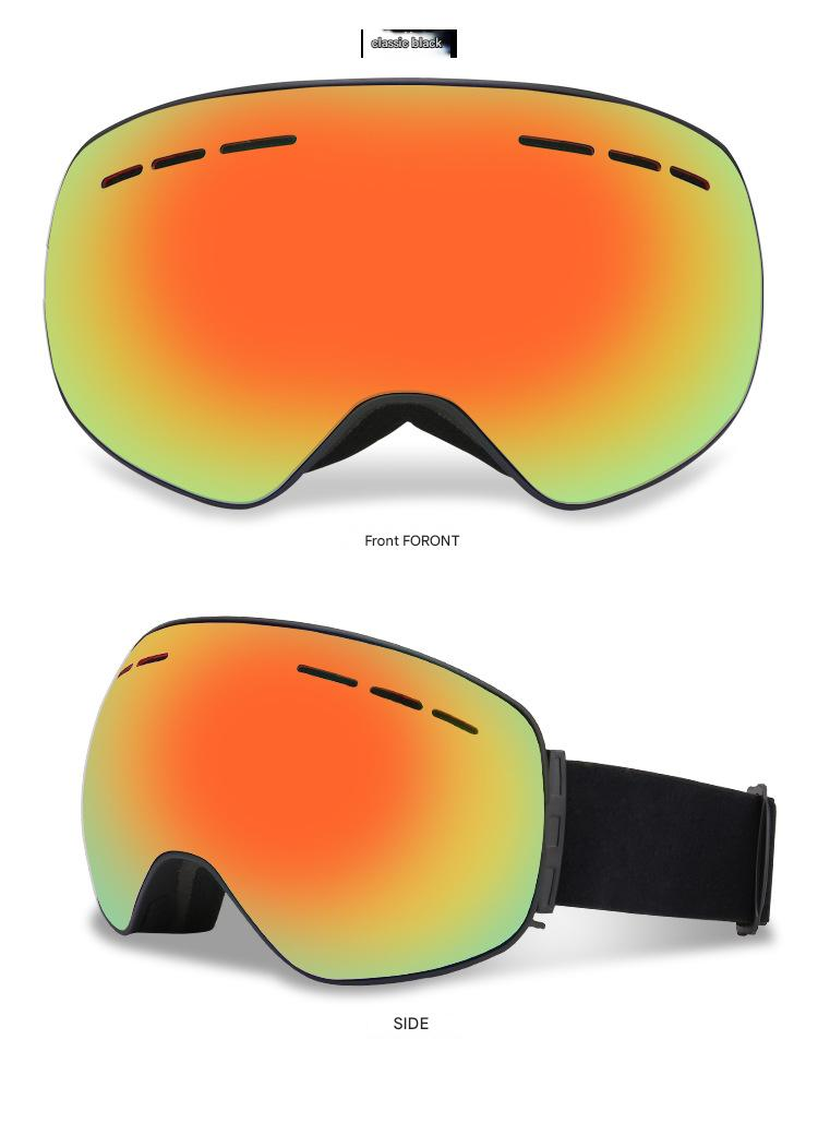 NOKO-Magnetic Ski Goggles, Large Spherical Surface, Double-layer Durable Anti-fog, Outdoor Hiking Goggles, Anti-fog For Nearsightedness_voghion.com