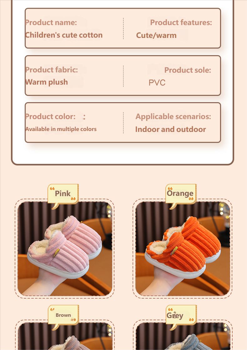 Pantofole da casa in cotone con fodera in peluche per neonati e fodera extra per il calore_voghion.com