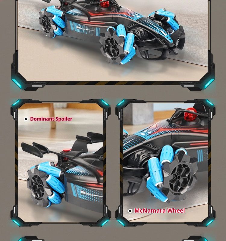 Carro de acrobacias RC de corrida de F1 – brinquedo de controle remoto de alta velocidade com 11 canais, luzes LED, música e spray Drift – desempenho off-road 4x4 para meninos e meninas_voghion.com