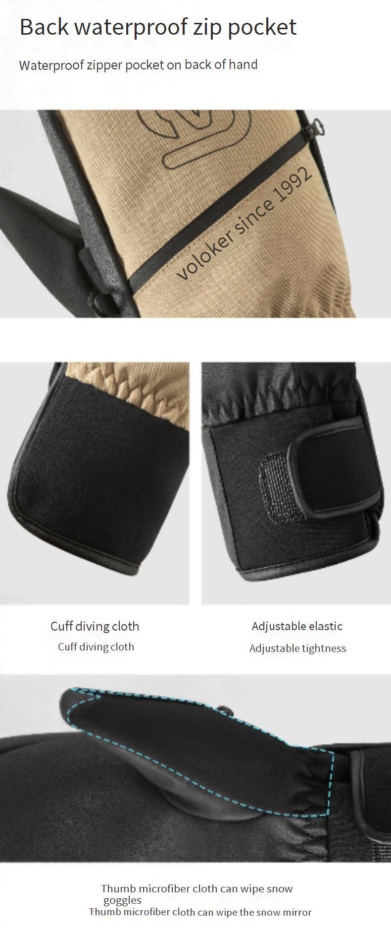 Unisex touchscreen skihandschoenen - waterdichte en winddichte thermische wanten voor snowboarden, fietsen en winterse buitenactiviteiten_voghion.com