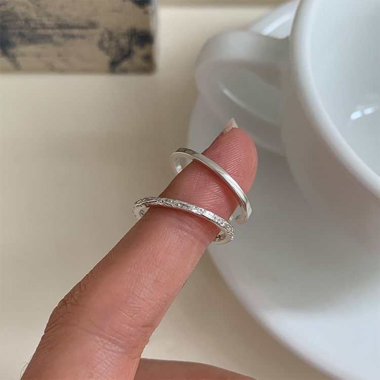 Korean New INS For Women Fish Scale Round Index Finger Accessory Niche Design Tail Stackable Plain Ring_voghion.com