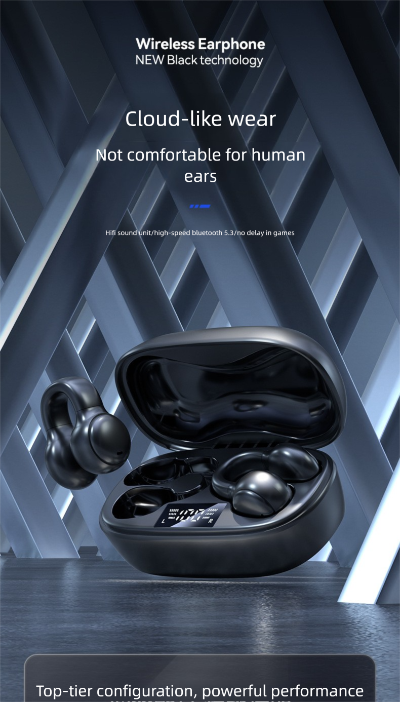 Ear Clip Bluetooth Non-In-Ear Sports Mini Wireless Earphones Private Model Huaqiangbei_voghion.com