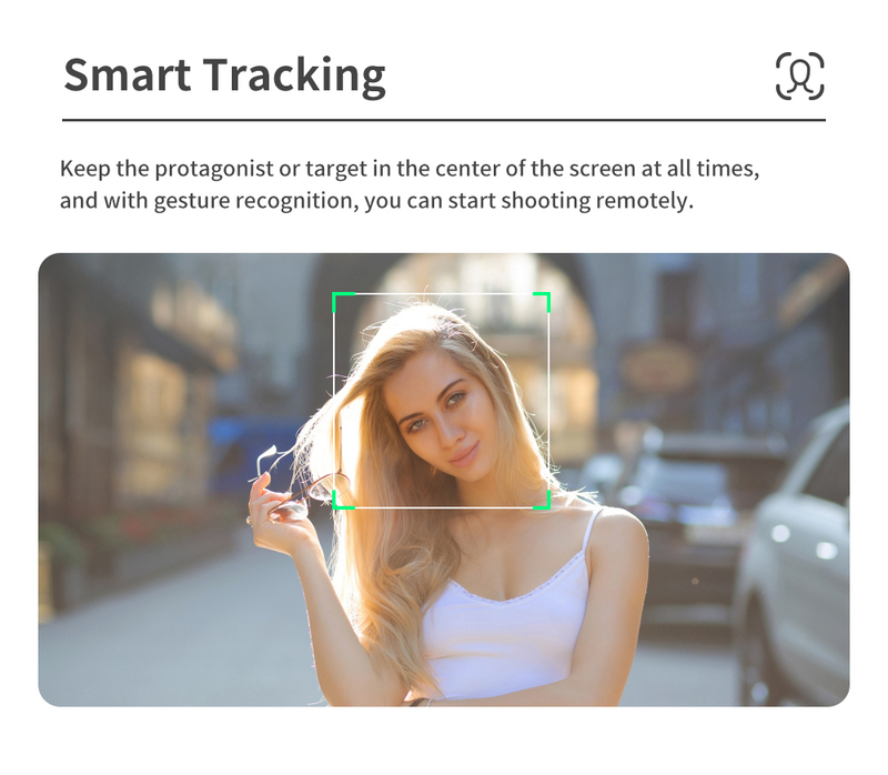Estabilizador de articulación universal para smartphone, trípode selfie de 2 ejes, con seguimiento facial, rotación de 360°, puerto 4 en 1_voghion.com
