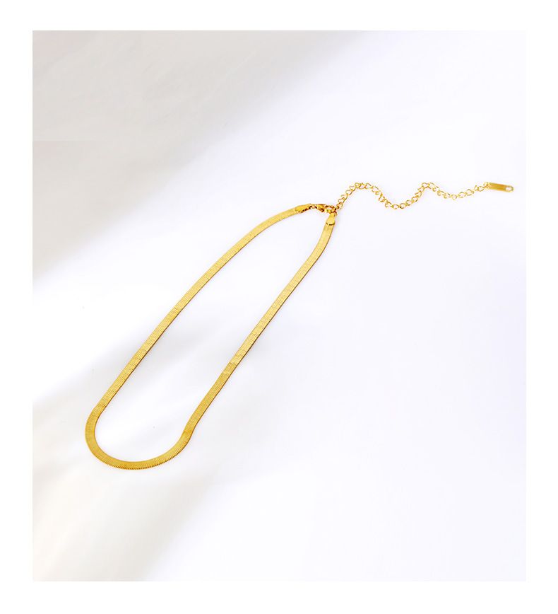 Collana con lama in argento Sterling da 3,3 mm con catena a forma di serpente, da donna, in stile europeo e americano, design di nicchia_voghion.com