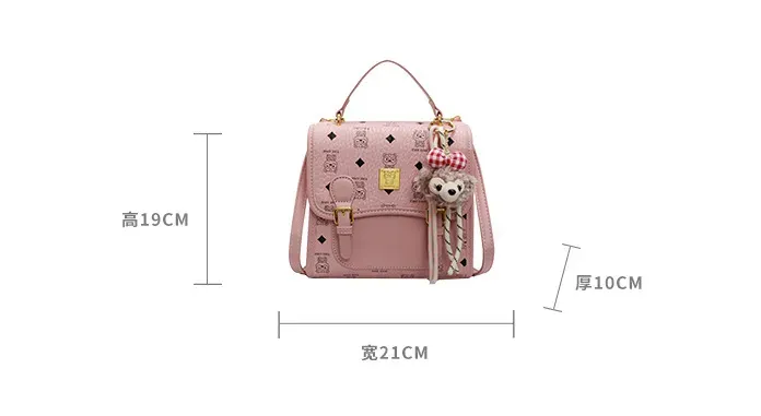 Designer Trendy Contrasting Printed Small Square Bag Casual And Versatile Commuting Backpack For Women_voghion.com