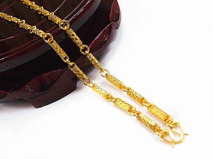 Collana audace da uomo JL046 in rame placcato oro con clavicola esagonale, stile coreano e giapponese, 4 mm_voghion.com