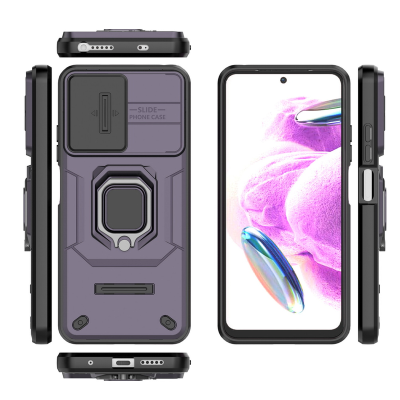 Funda protectora de lente de cámara deslizante para Samsung S23 Ultra S23 + Galaxy A54 A34 A24 A14 hebilla de anillo de Metal para coche_voghion.com