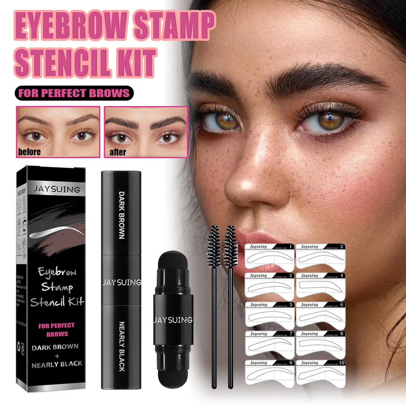 Jaysuing Augenbrauen-Druckset Lazy Makeup Augenbrauen-Druck Augenbrauencreme Haaransatz Natürlich Wasserdicht Nicht Verschmieren Augenbrauencreme_voghion.com