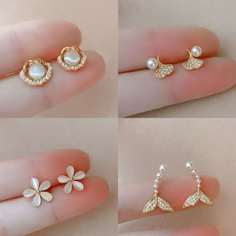 Pearl Stud Earrings 2025 New Earrings Versatile S925 Silver Needle Office Worker Temperament Advanced Simple Design Earrings Women_voghion.com