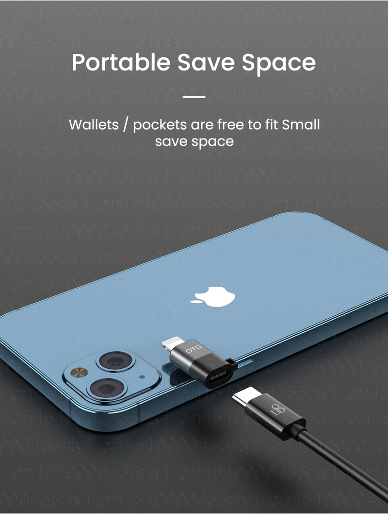 Typ C USB zu 8-Pin OTG Adapter Für iPhone 13 12 11 Pro Max XR 2A Schnelle lade Datenkabel Konverter Für Kopfhörer U Disk harging_voghion.com