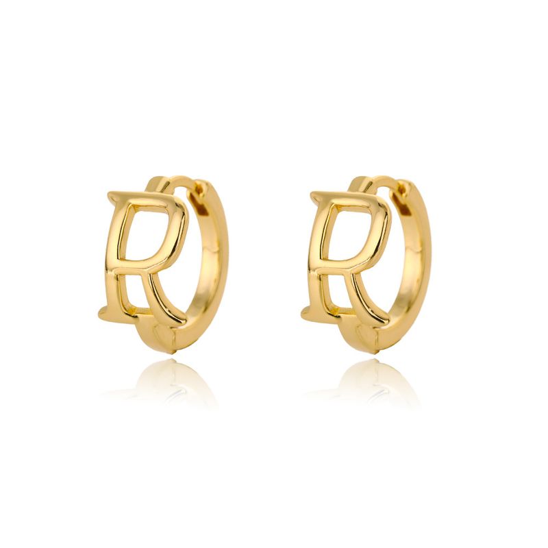 Korean new style 26 English letters earrings for women simple temperament cold style earrings name earrings_voghion.com