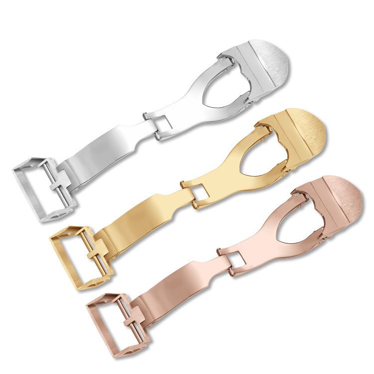 Acessórios para relógios Fivela de gota de aço inoxidável Fivela original Fivela borboleta Ponto de envio 18 mm_voghion.com