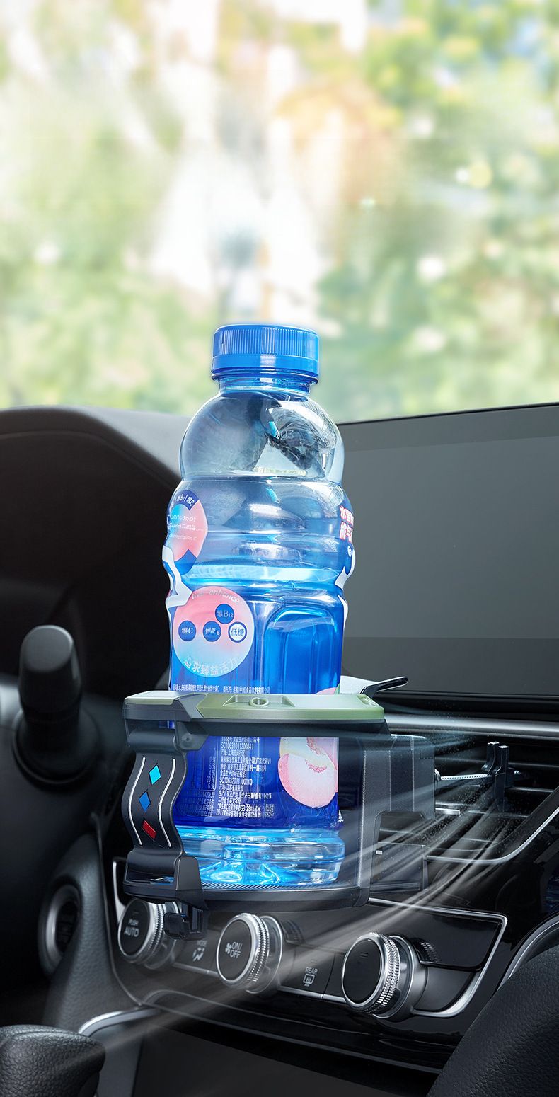 Porte-gobelet d'eau de voiture, sortie de climatisation de voiture, porte-gobelet de thé au lait, cendrier, support de fixation avec crochet_voghion.com