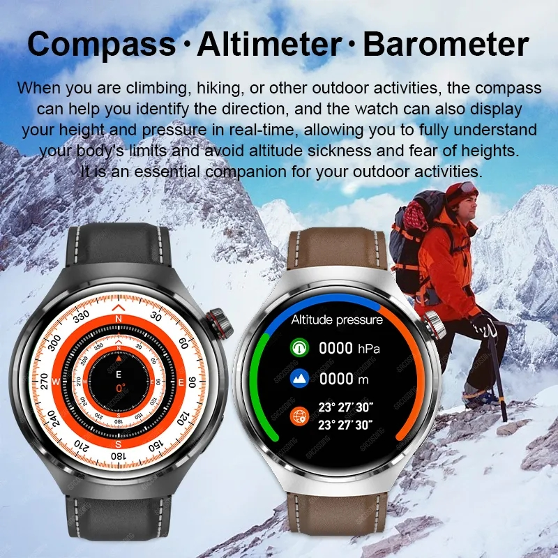2023 GPS za Huawei Xiaomi NFC pametni sat muški sat 4 Pro AMOLED HD ekran otkucaja srca Bluetooth poziv IP68 vodootporan pametni sat_voghion.com