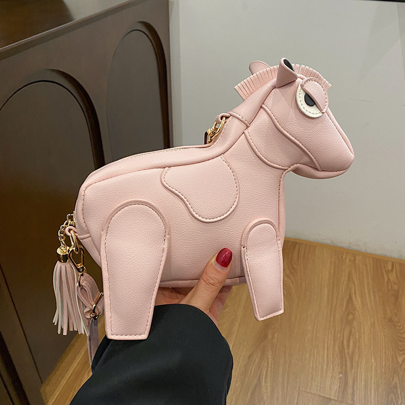 Design alla moda da donna, bambola carina, personalità divertente, marchio trendy, forma cartoon monospalla, borsa a tracolla in pony_voghion.com