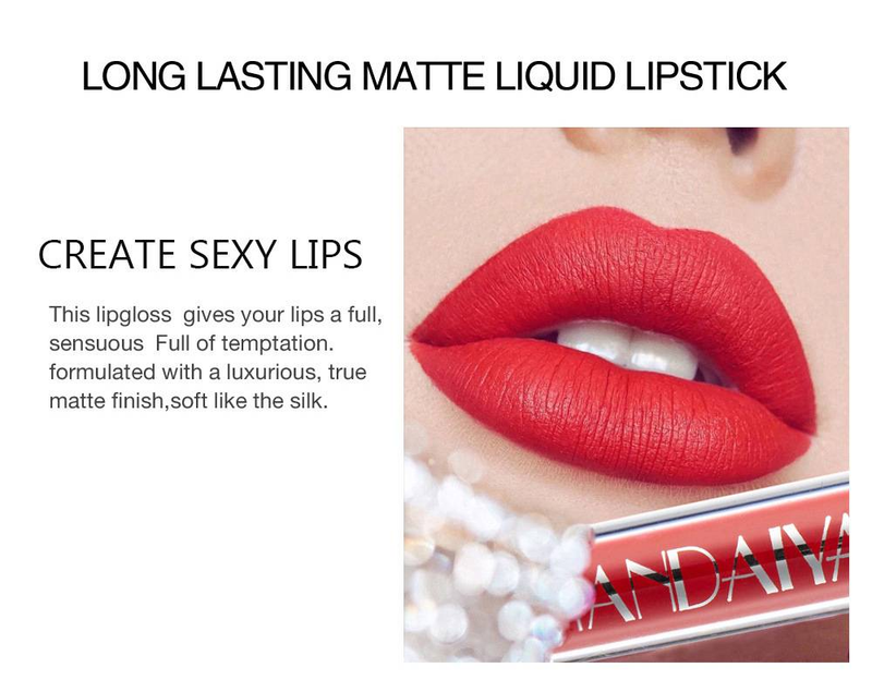 Matte lipstick waterproof non-stick cup 6 lip gloss gift box_voghion.com