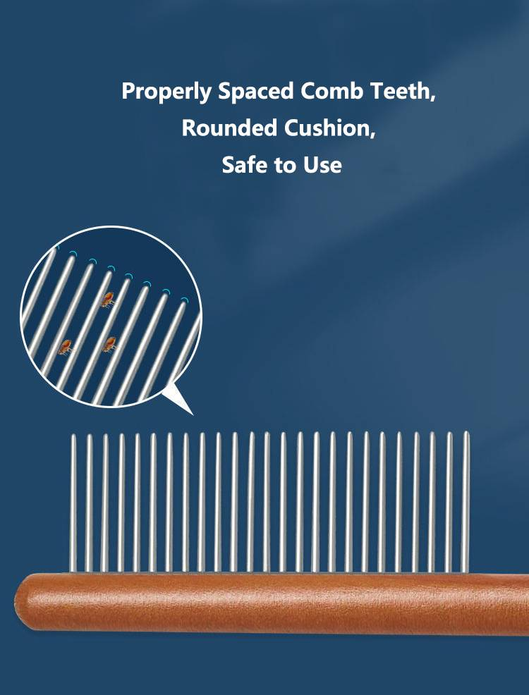 Pet Comb, Removes Loose And Dead Hair, Prevents Tangling, Cleans Fur, Eliminates Fleas And Other Dirt_voghion.com