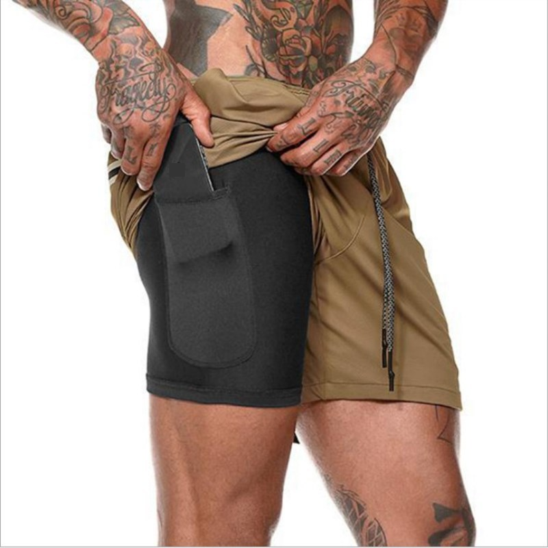 Men's Quick-Dry Basketball Shorts With Liner - Breathable 5-Inch Gym Running Shorts (Moisture-Wicking Lightweight Solid Color Athletic Fit)_voghion.com