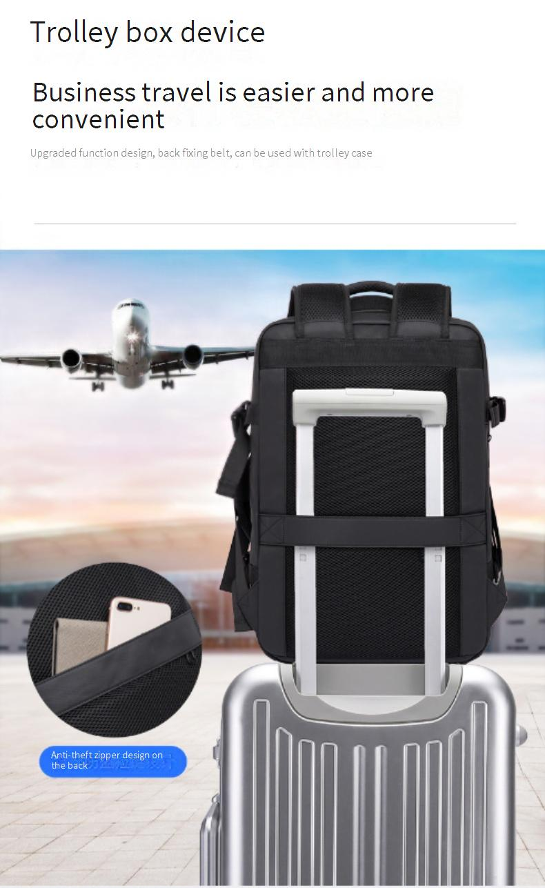 Men's Backpack Business Large Capacity Expansion Travel Schoolbag Waterproof Computer Bag Backpack_voghion.com