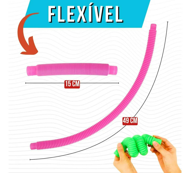 KIT 24 POPTUBE FIDGET TUBE Spielzeug, faltbar, POP IT Color Tube, Stressabbau-Spielzeug für Kinder und Erwachsene_voghion.com
