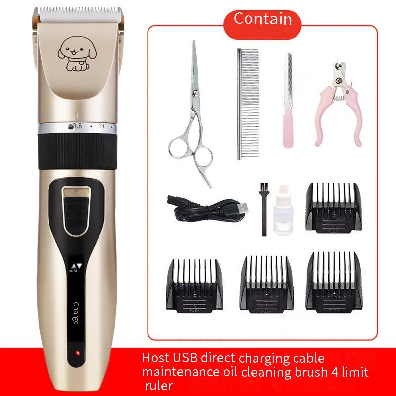 Professional Cordless Pet Grooming Clipper With Ceramic Blade - Quiet & Safe Trimmer For Dogs & Cats - Multiple Attachments For Full Grooming Kit_voghion.com