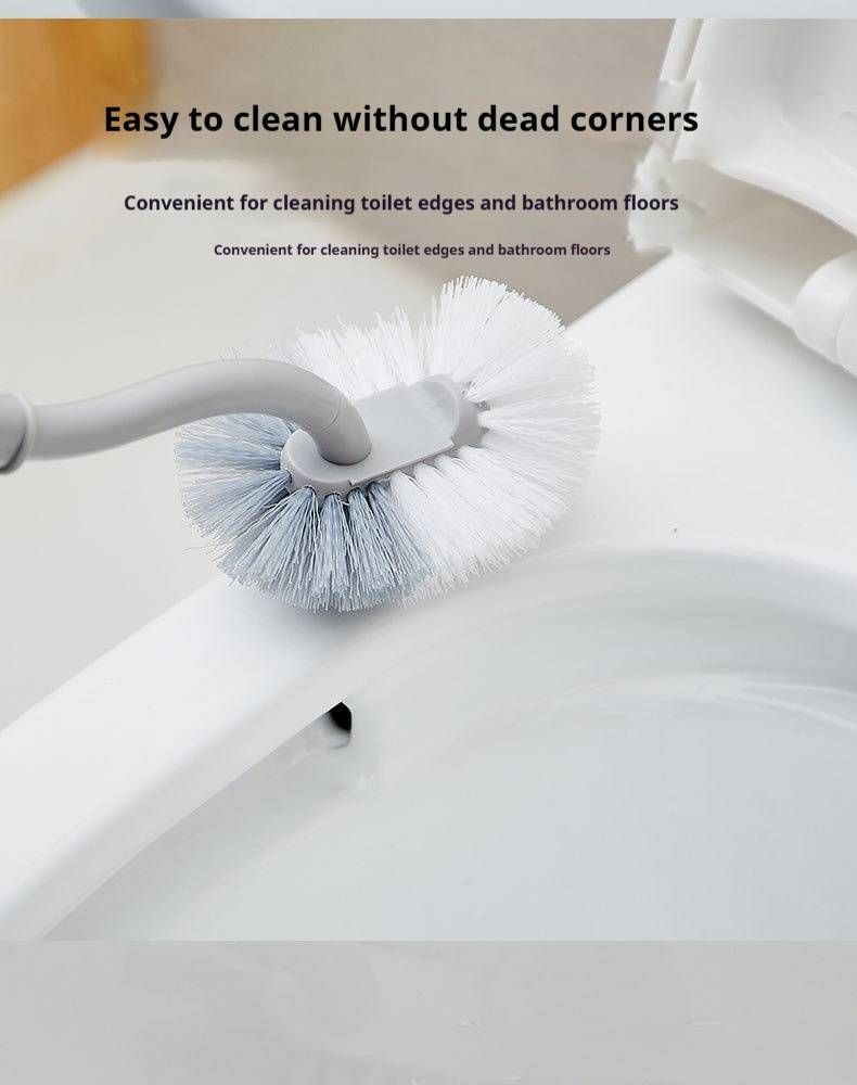 Long-Handle Curved Toilet Brush – Soft Bristles For Deep Cleaning, Scratch-Free, Ideal For Bathroom & Restroom_voghion.com