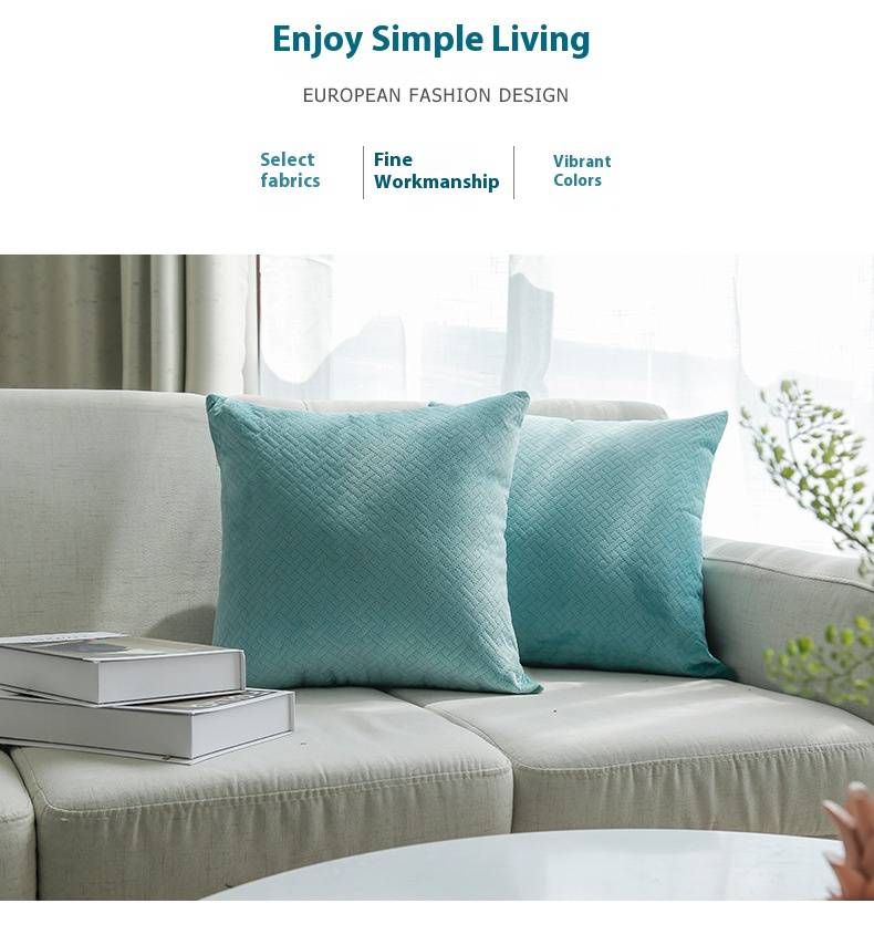 Einfarbiger Kissenbezug aus Polyester – moderner, minimalistischer Kissenbezug für Sofa, Bett, Büro (45 x 45 cm, ohne Einsatz, maschinenwaschbar, mehrere Farben)_voghion.com