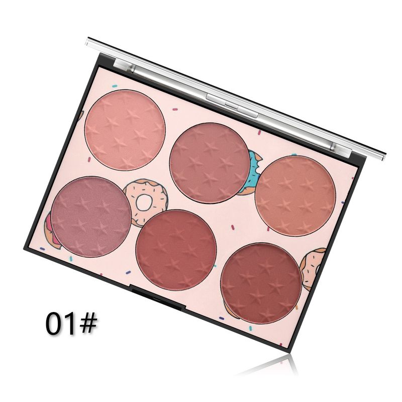 Six-color Blush Natural Skin-friendly Blush Makeup Contouring Palette Makeup_voghion.com