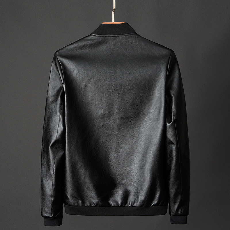 Winter Leather Jacket Coat Men Bomber Motorcycle PU Jacket Causal Vintage Black Biker Pocket Zipper Jackets_voghion.com