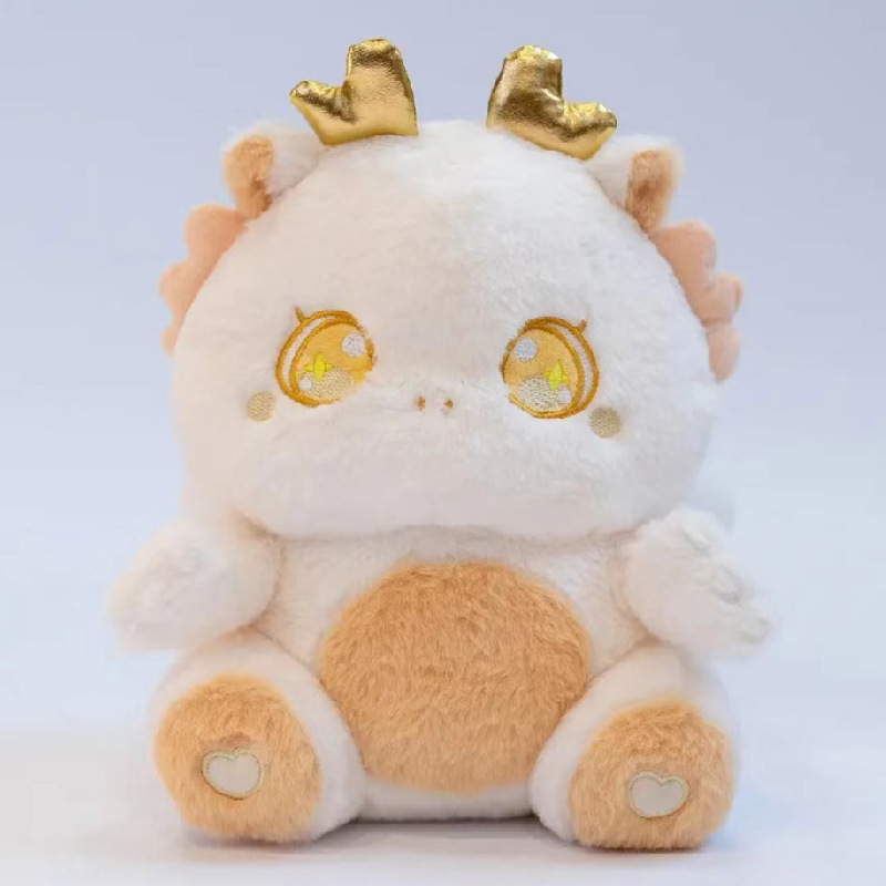 Boneca de pelúcia fofa Jingle Dragon, brinquedo de mascote do ano do dragão, travesseiro para dormir, boneca de pano, presente para meninos e meninas_voghion.com
