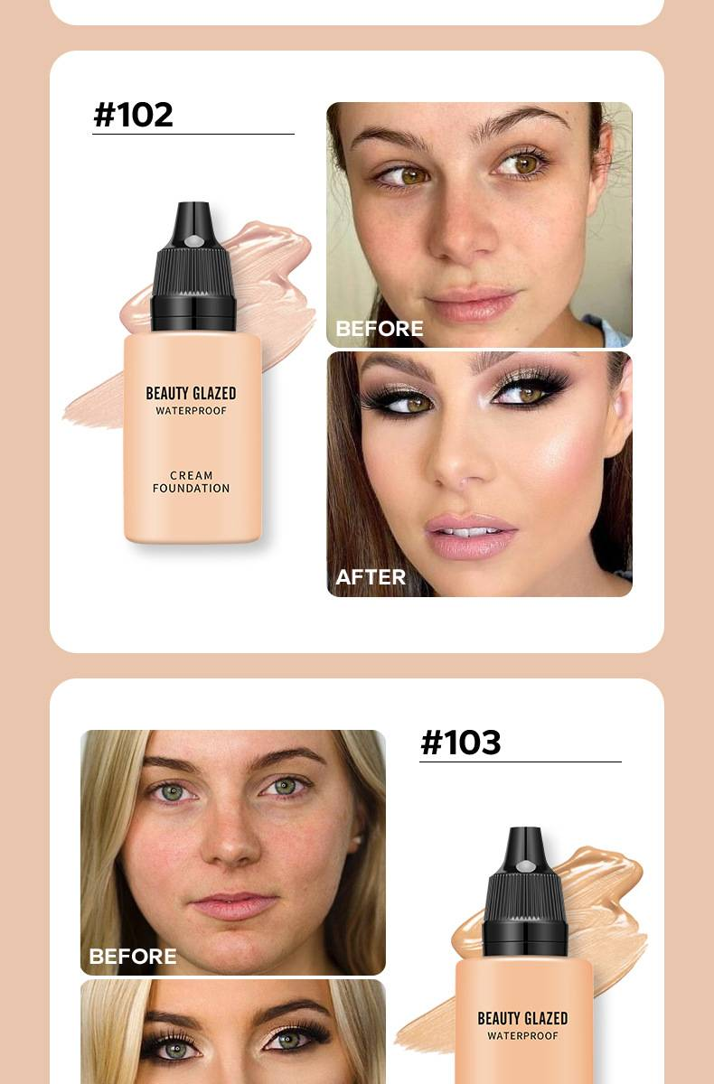 "3PCS"Tanning Matte dugotrajni tekući puder Tamni korektor s visokim prekrivanjem_voghion.com