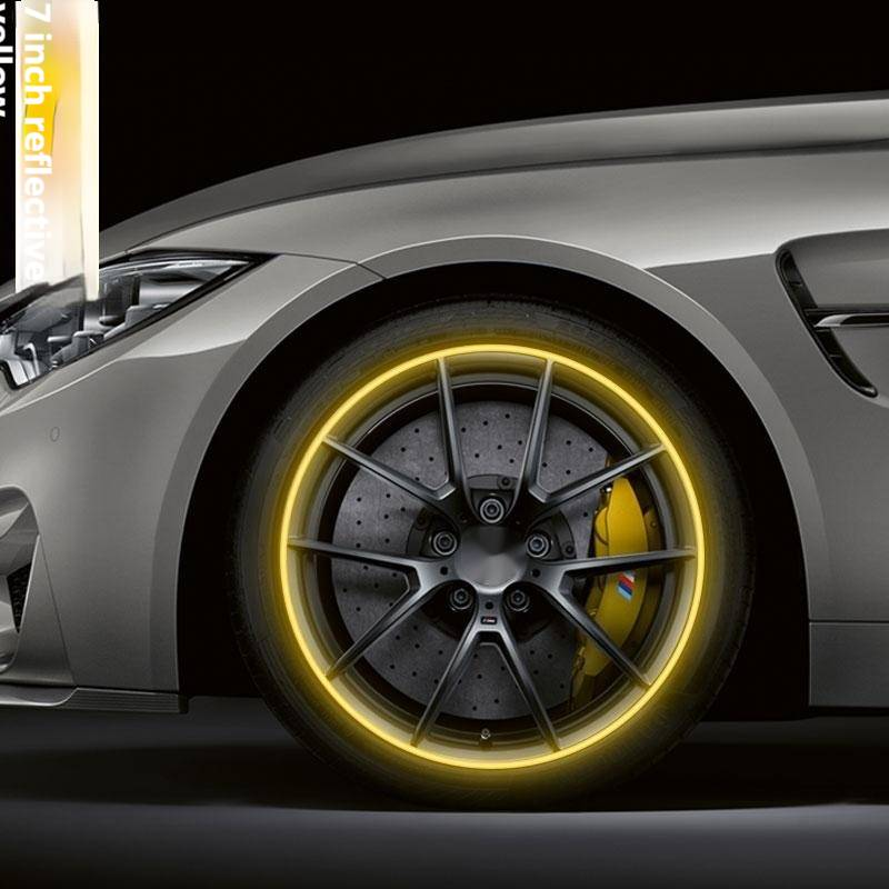 Auto Radnabe Warnung reflektierende Aufkleber, Auto Dekoration Aufkleber, wasserdichtes Design, starke Reflexion_voghion.com