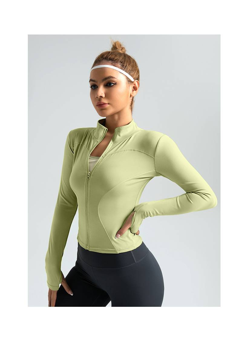 Chaqueta deportiva para mujer, transpirable, ajustada, sin costuras, para exteriores, yoga, entrenamiento y running._voghion.com