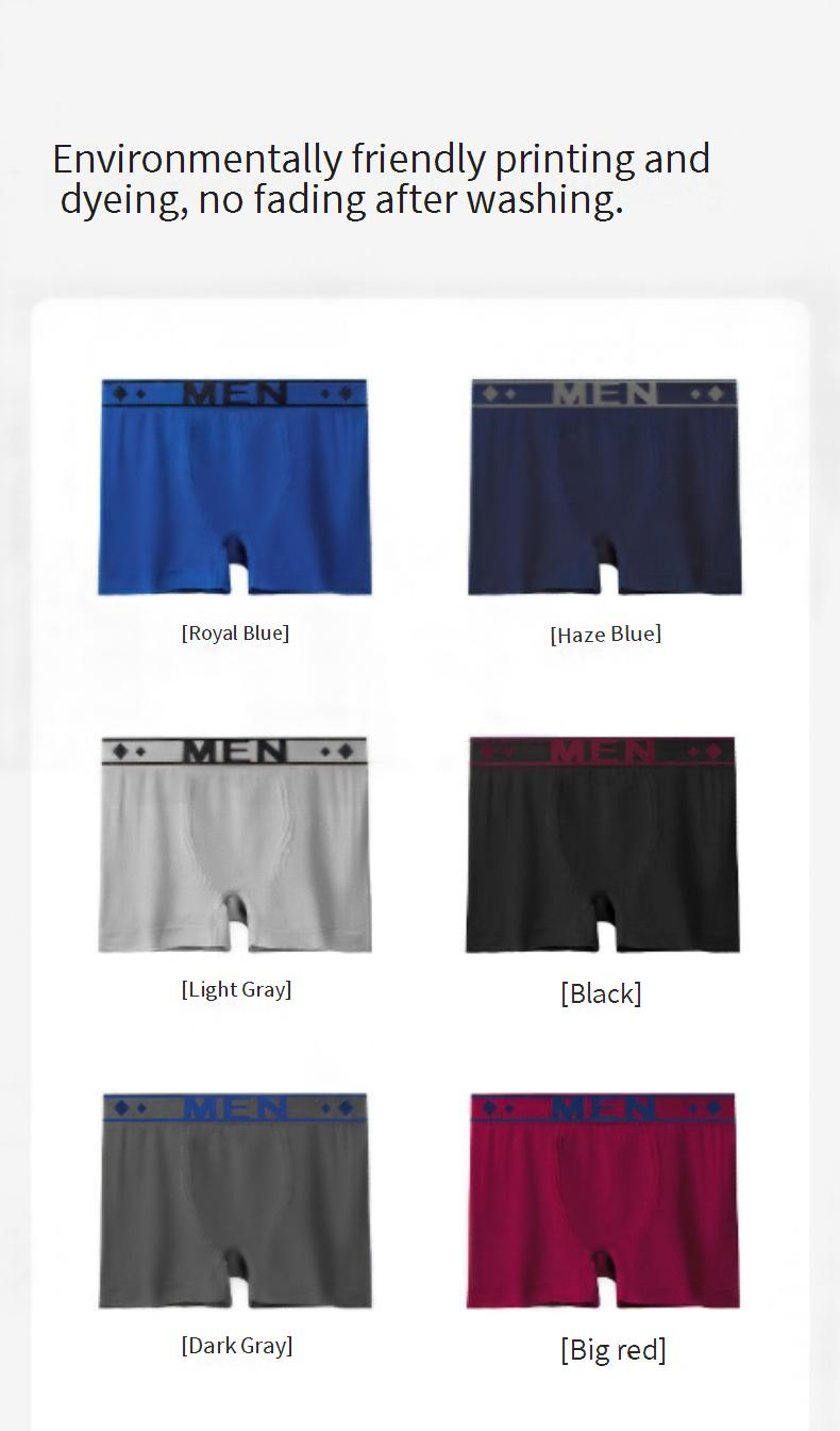 Ropa interior para hombre, cómoda, deportiva, antibacteriana, transpirable, de talla grande, bóxer elástico grande, sin costuras._voghion.com