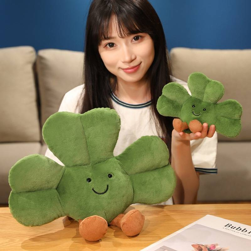 jellycat Clover Doll Fun Clover Greenery Plush Toy Doll Lucky Grass Good Luck Grass Pendant_voghion.com